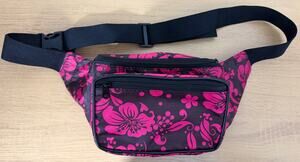 Sojourner Bags Fanny Pack Brown with Pink Flowers NWT